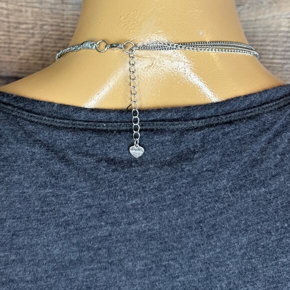 Nakamol Amethyst Geode Slice Pendant Beaded Chain Necklace - Picture 5 of 11